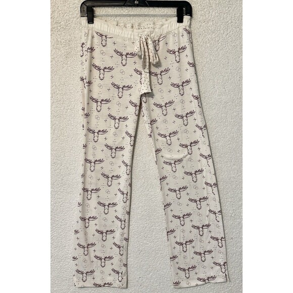 Abercrombie & Fitch Kids Size X- Large Cream Pjs‎ Moose Heads - Picture 1 of 10